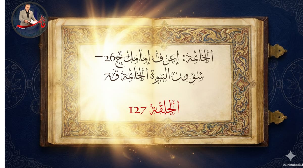 الخاتِمةُ – الجزء الرابع من ملفّ الكتاب والعترة – الحلقة ١٢٧ – إعرف إمامك ج٢٦ – شؤون النبوّة الخاتمة ق٧